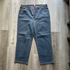 Liz & Me Women's Signature Secret Slimmer Jeans Size 18 WP Straight Leg Cropped‎